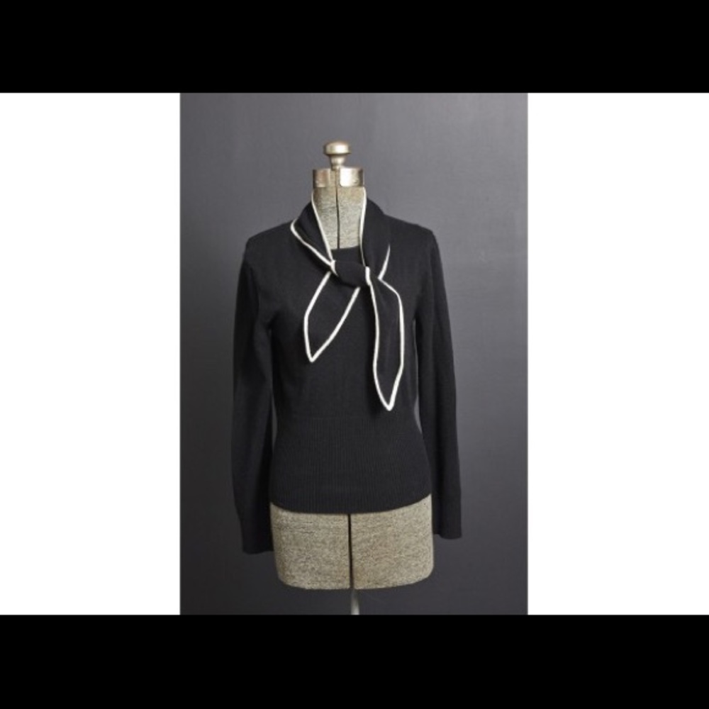 Searle Cashmere Sweater - black and white
